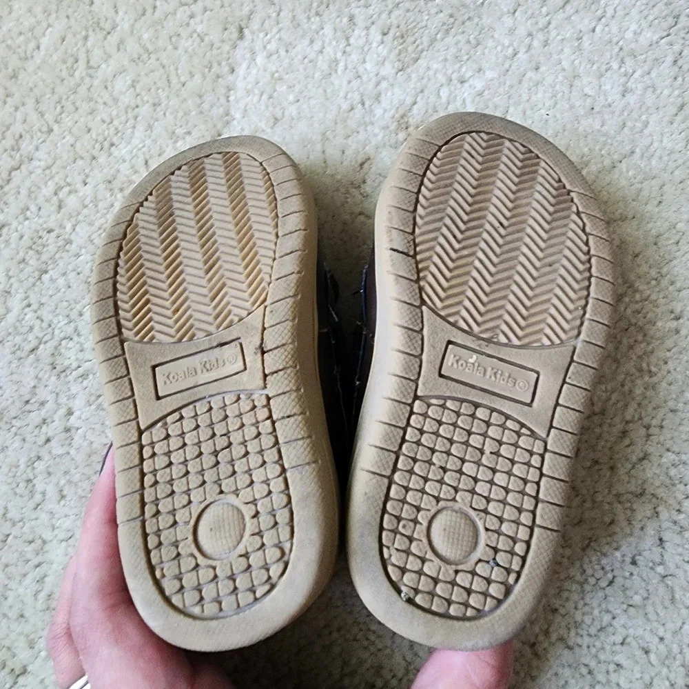 Koala kids size 5 boat/dress shoes navy/tan - Picture 4 of 4